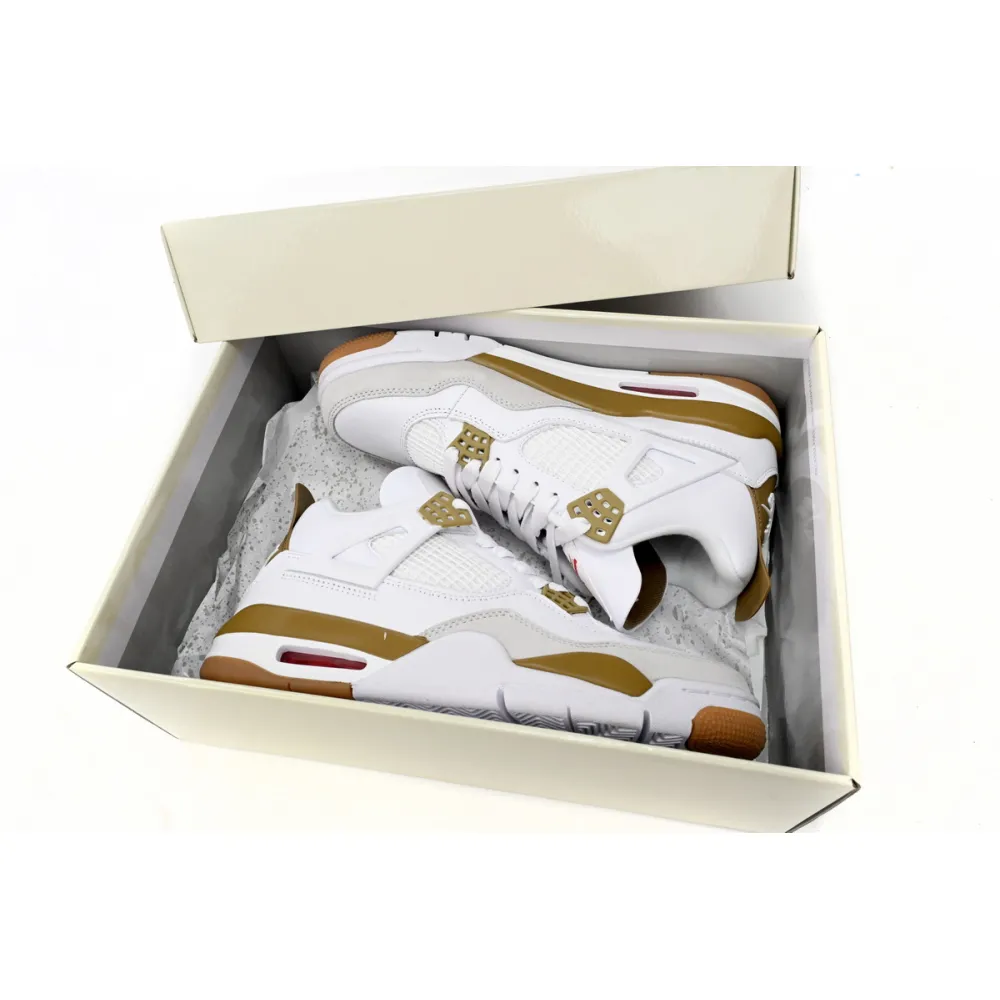 Nike SB x Air Jordan 4 White Brown  DR5415-120 