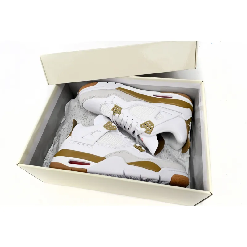 Nike SB x Air Jordan 4 White Brown  DR5415-120 