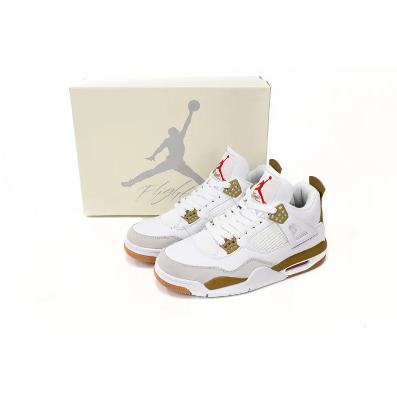 Nike SB x Air Jordan 4 White Brown  DR5415-120 