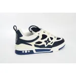 Louis Vuitton Leather lace up Fashionable Board Shoes Blue 51BCOLRB