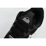  Louis Vuitton Leather lace up Fashionable Board Shoes Black 51BCOLRB
