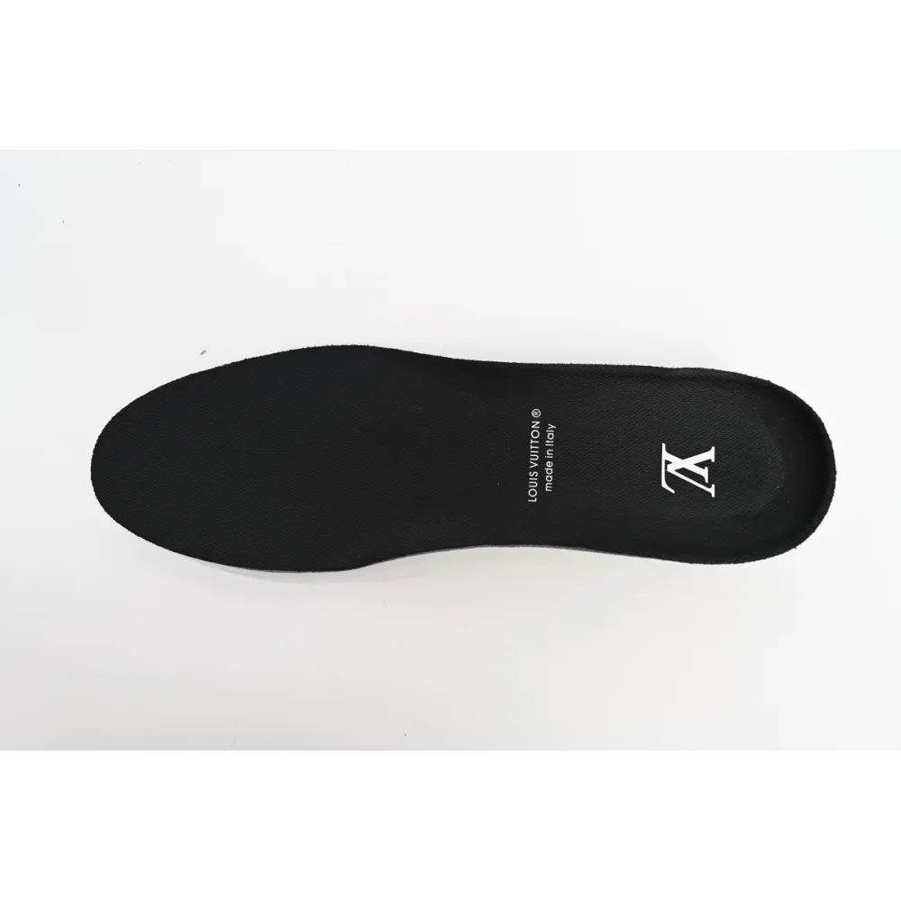  Louis Vuitton Leather lace up Fashionable Board Shoes Black 51BCOLRB