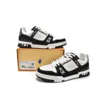  Louis Vuitton Trainer Black And White Cloth Cover  VL1202