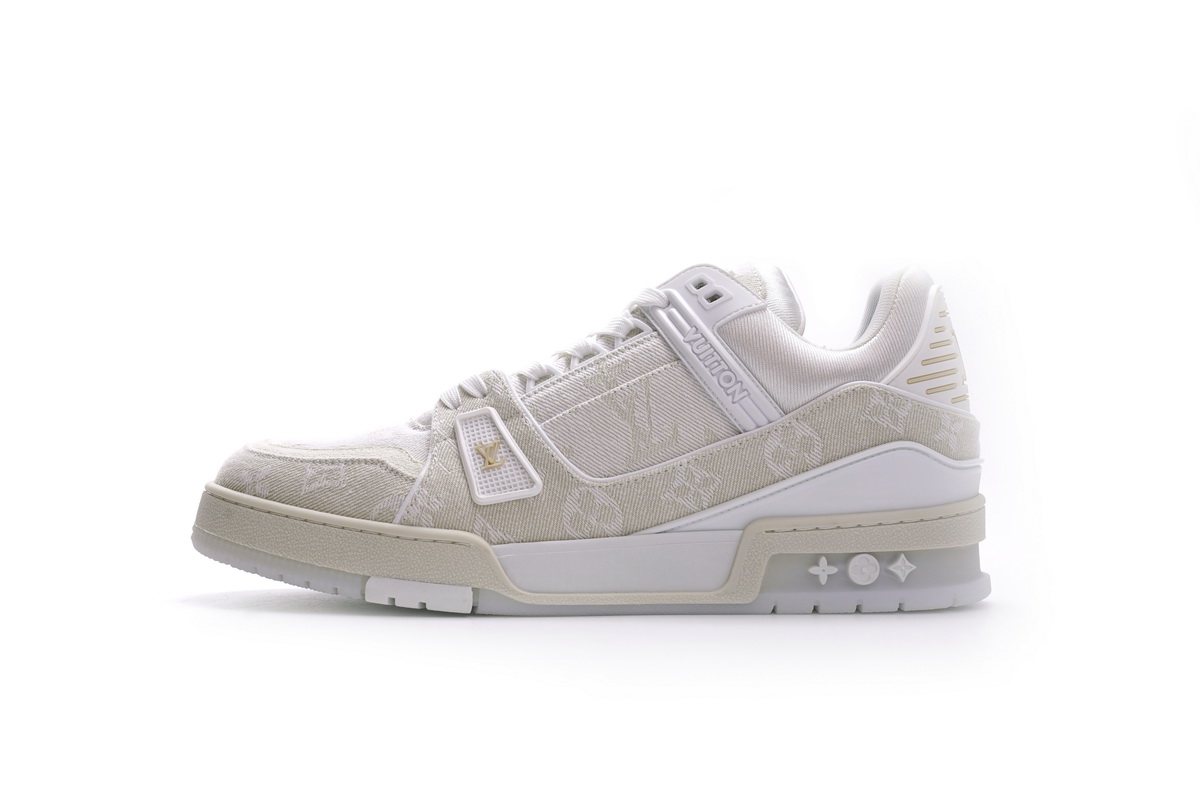 l**is V*t*n trainer white denim  ms0241