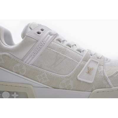  Louis Vuitton Trainer White Denim  MS0241 02