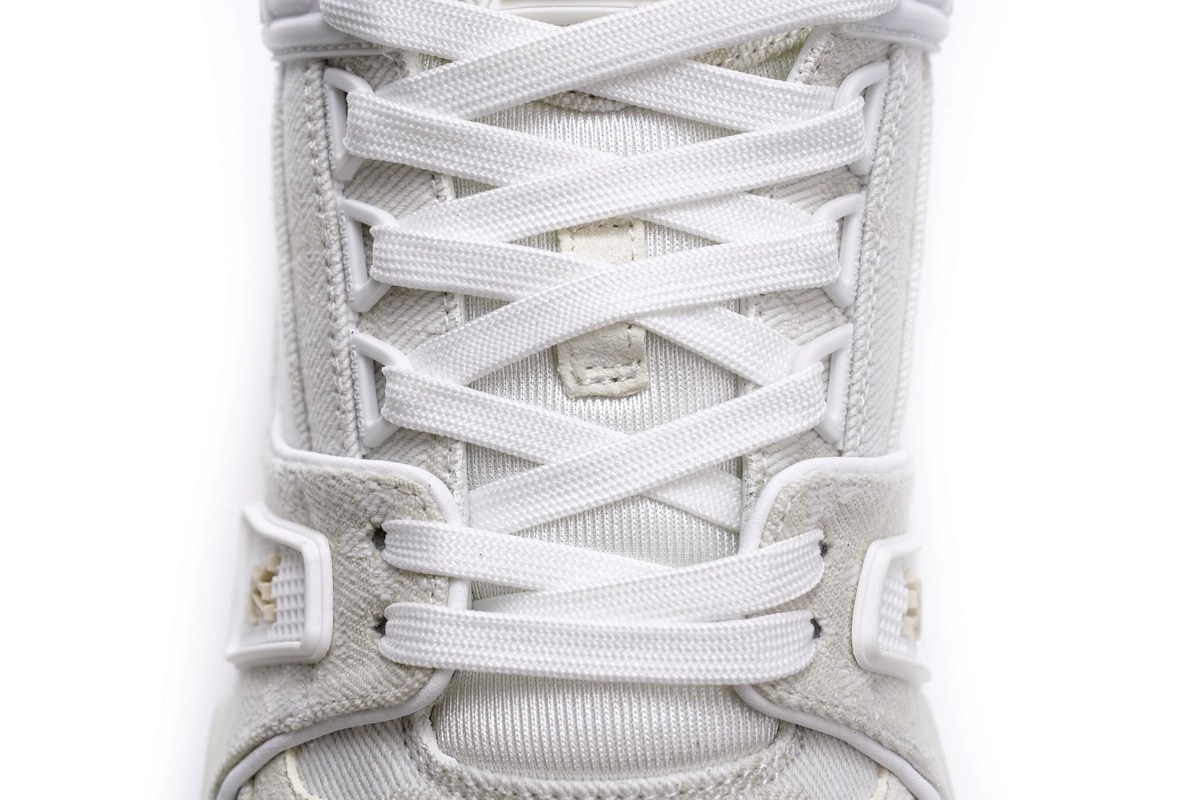 l**is V*t*n trainer white denim  ms0241