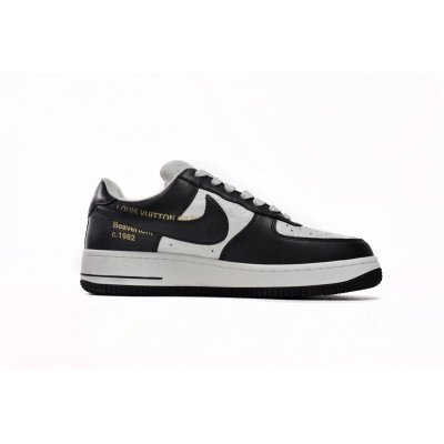  Louis Vuitton x Nike Air Force 1 Black White  7108-8 02