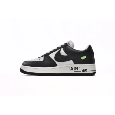  Louis Vuitton x Nike Air Force 1 Black White  7108-8 01