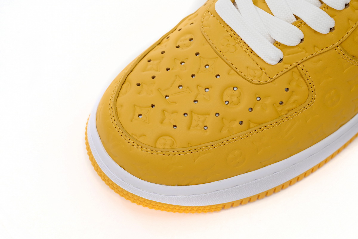 l**is V*t*n x nike air force 1 co branded white yellow