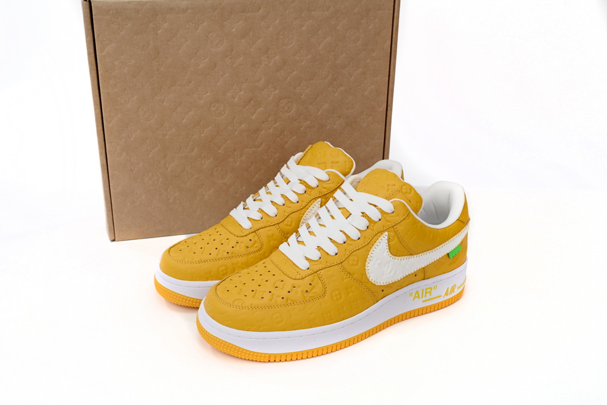 l**is V*t*n x nike air force 1 co branded white yellow