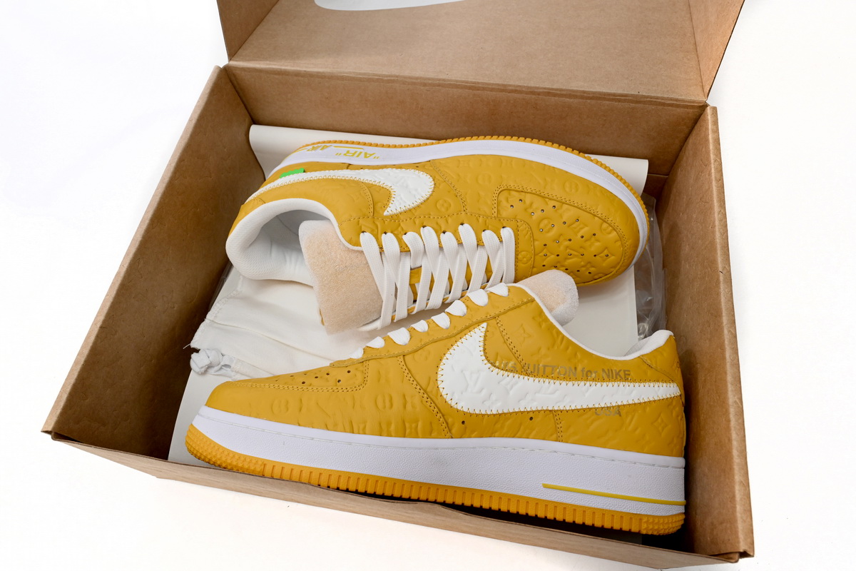 l**is V*t*n x nike air force 1 co branded white yellow