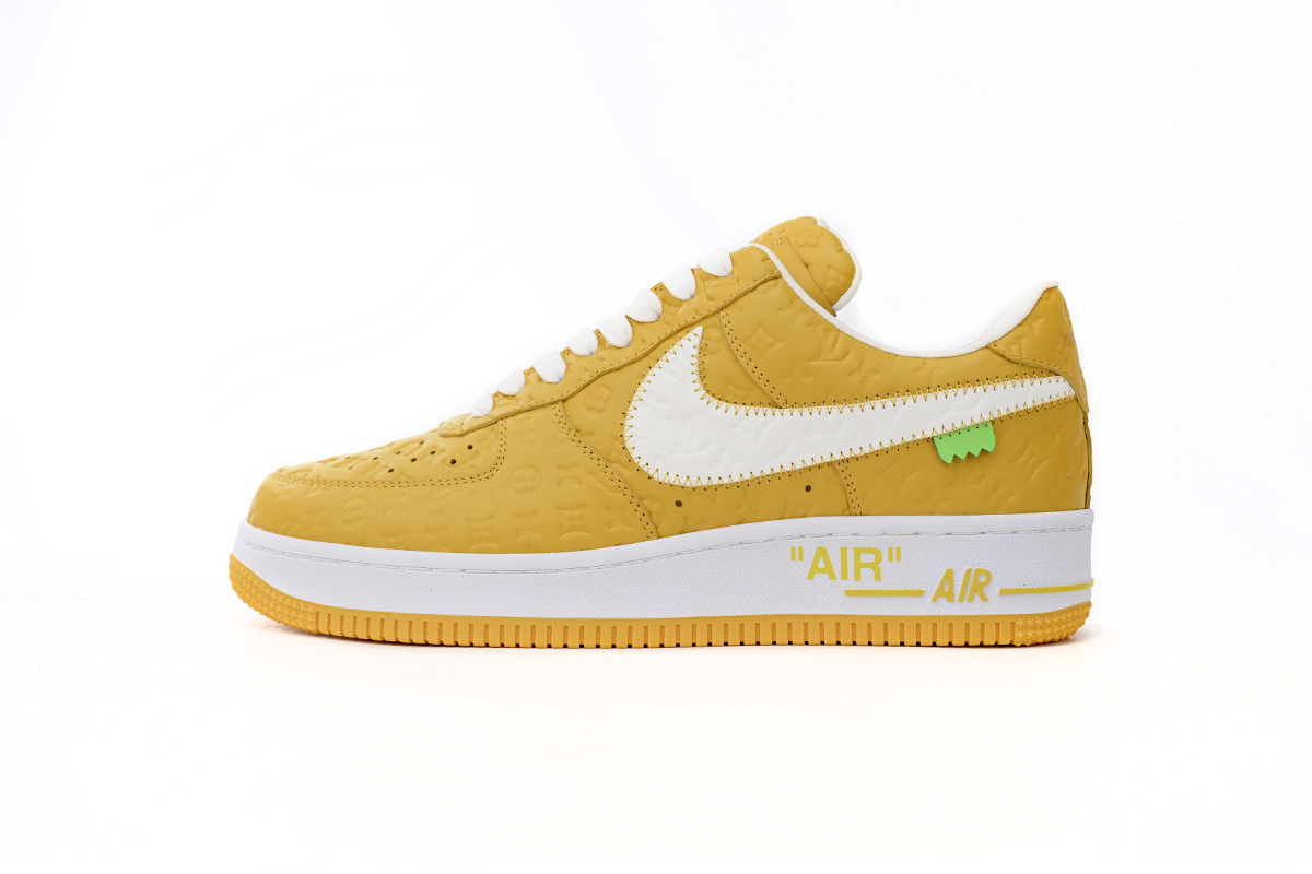 l**is V*t*n x nike air force 1 co branded white yellow