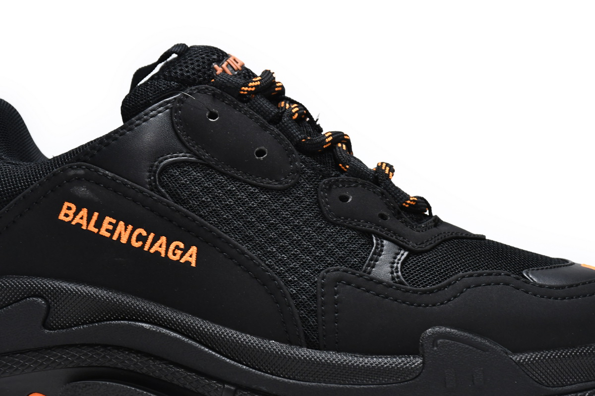 Balenciaga Triple S Black Orange 536737 W2FA1 9188