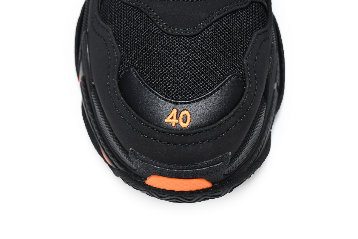 Balenciaga Triple S Black Orange 536737 W2FA1 9188