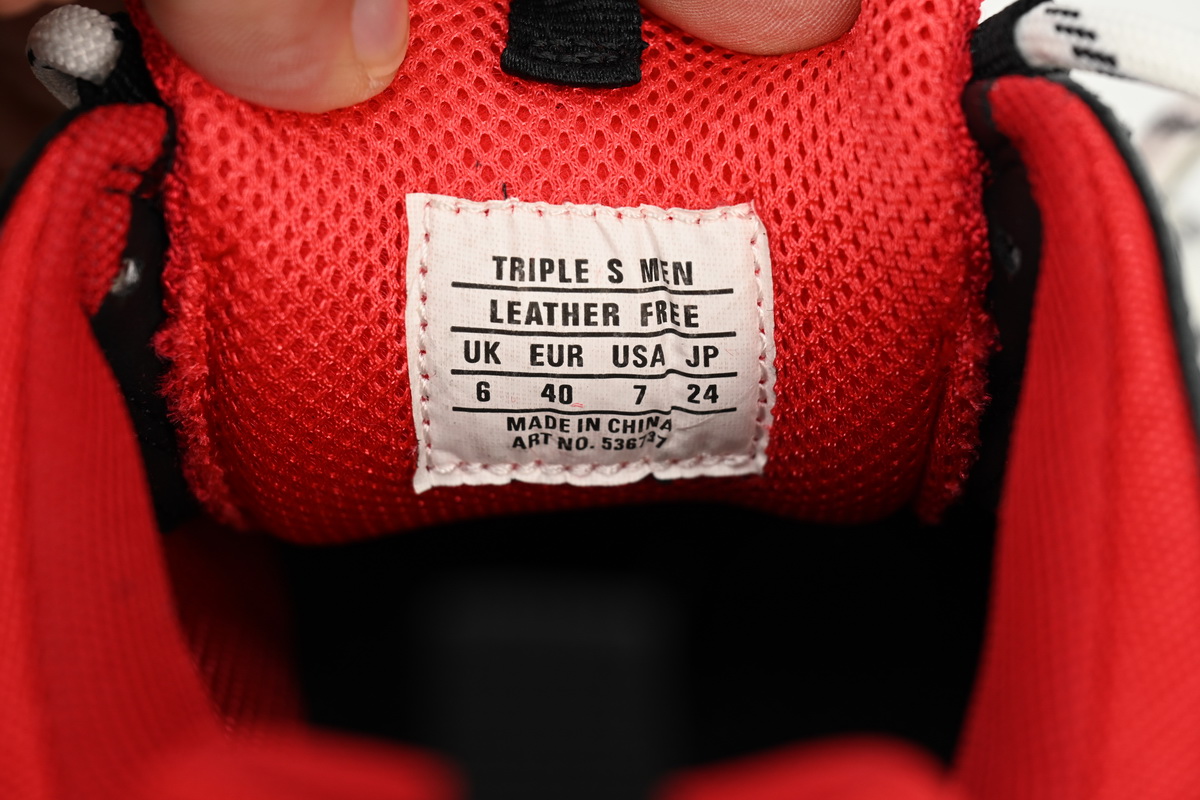 Balenciaga Triple S Black Red Grey 483513 W06E1 1006 