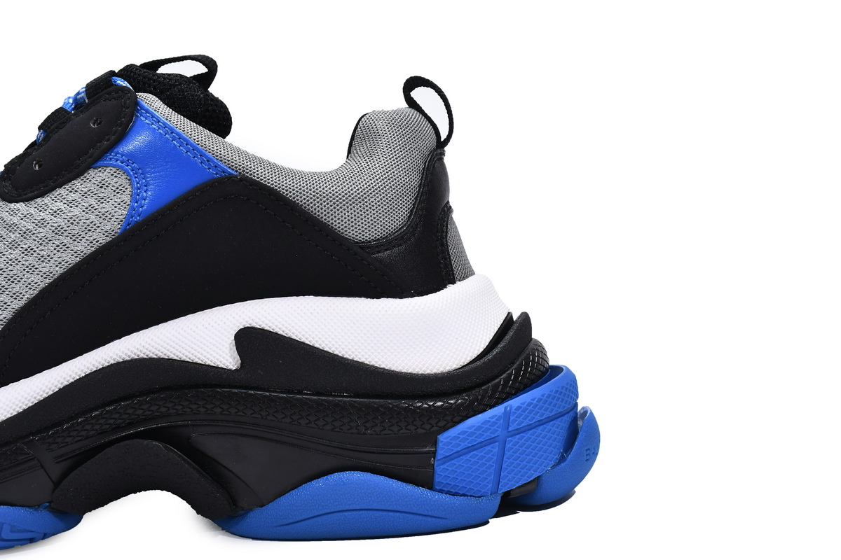 Balenciaga Triple S Black White Blue 536737 W2CA1 4124