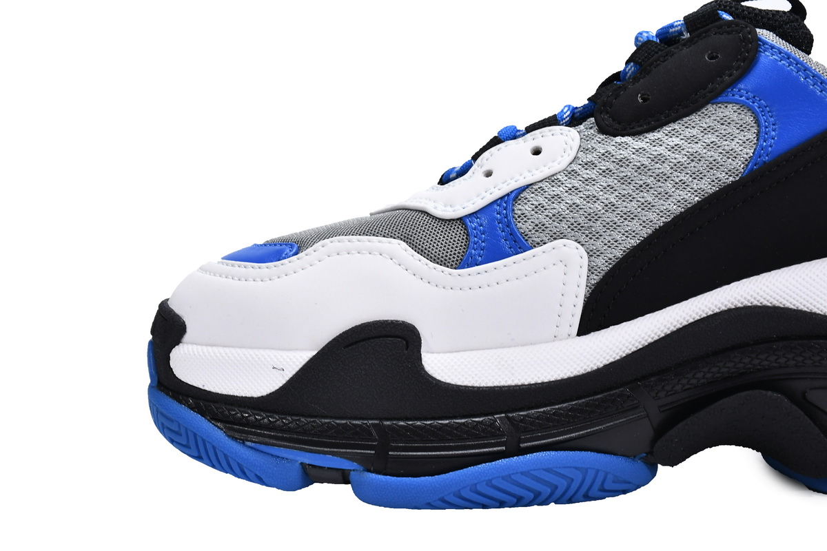 Balenciaga Triple S Black White Blue 536737 W2CA1 4124