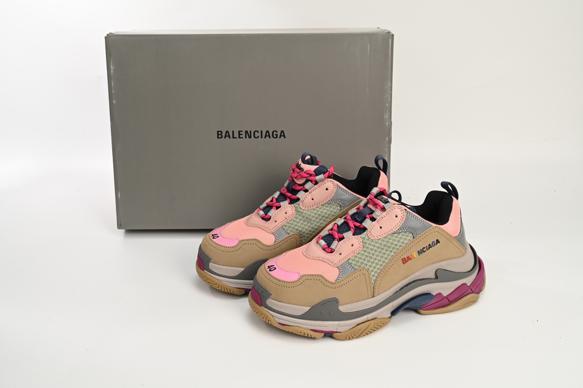 Balenciaga Triple S Grey Pink 490672 W09O5 1036 