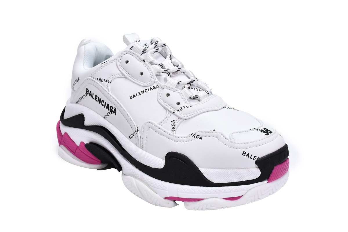 Ba*len*cia*ga triple s letter white rose red 524039 w2fa4 9155