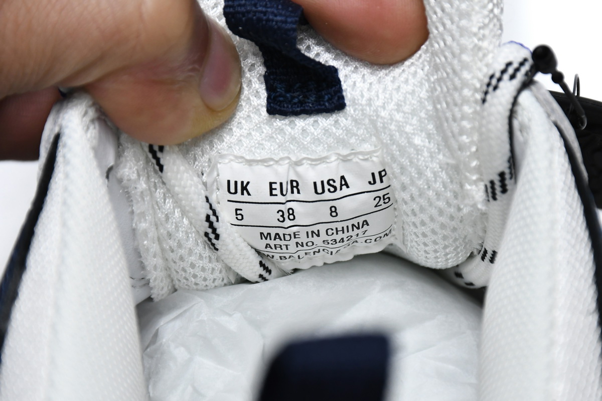 Balenciaga Triple S White Dark Blue 534217 W09E1 9000