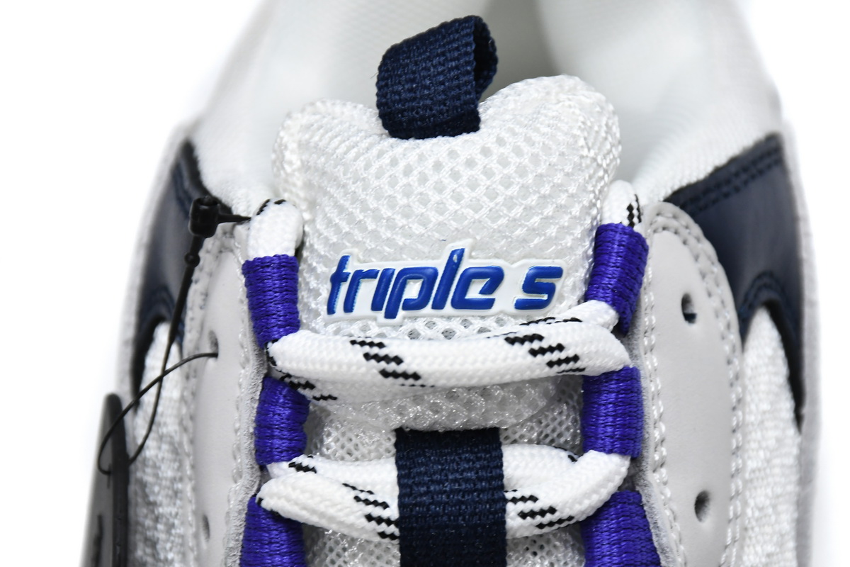 Balenciaga Triple S White Dark Blue 534217 W09E1 9000