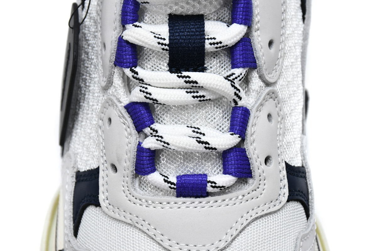 Balenciaga Triple S White Dark Blue 534217 W09E1 9000