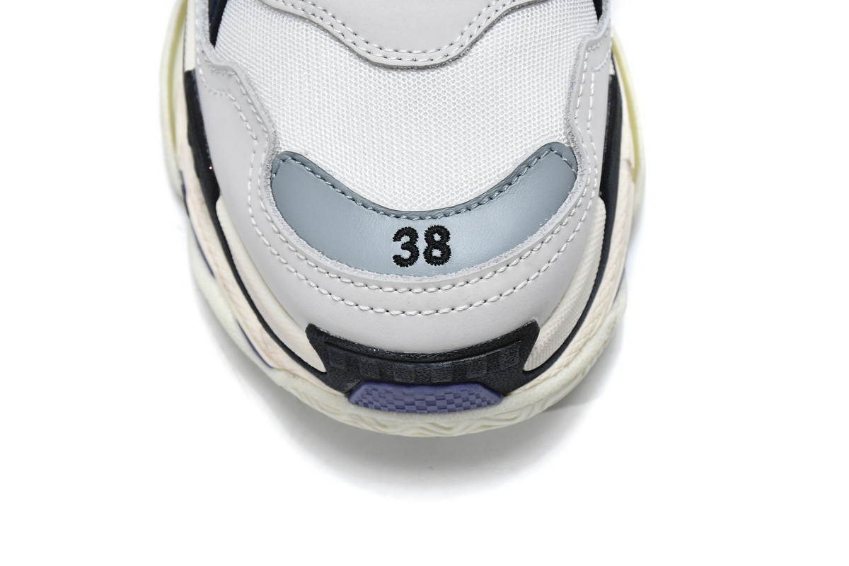 Balenciaga Triple S White Dark Blue 534217 W09E1 9000