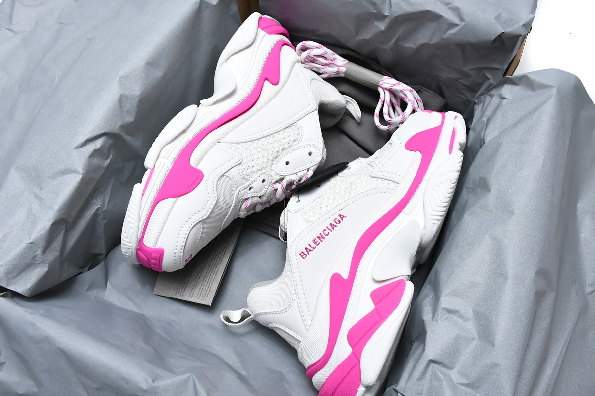 Balenciaga Triple S White Peach Red 536737 W2CA3 3890