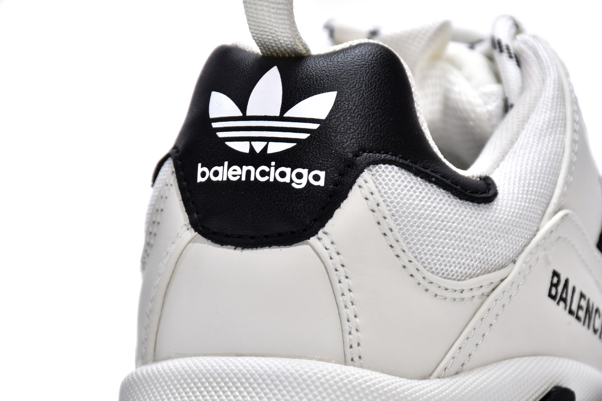 Balenciaga x adidas Triple S White Black 710021W2ZB19112