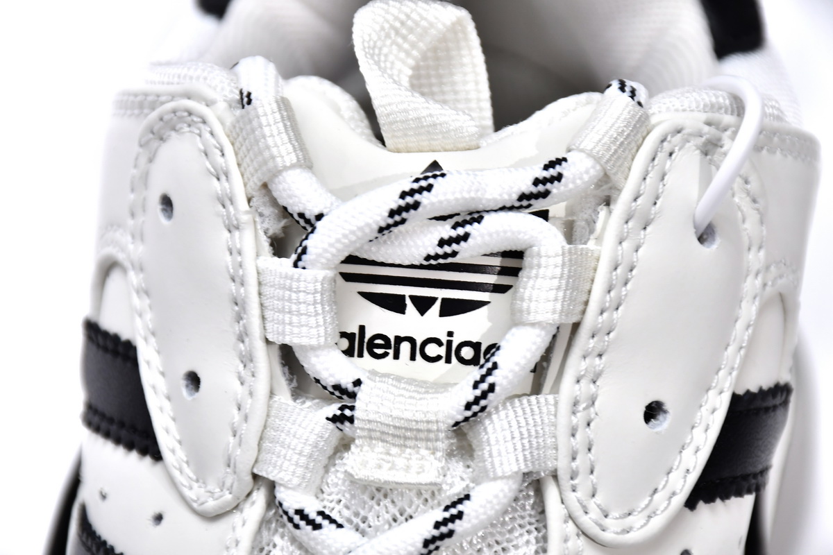 Balenciaga x adidas Triple S White Black 710021W2ZB19112