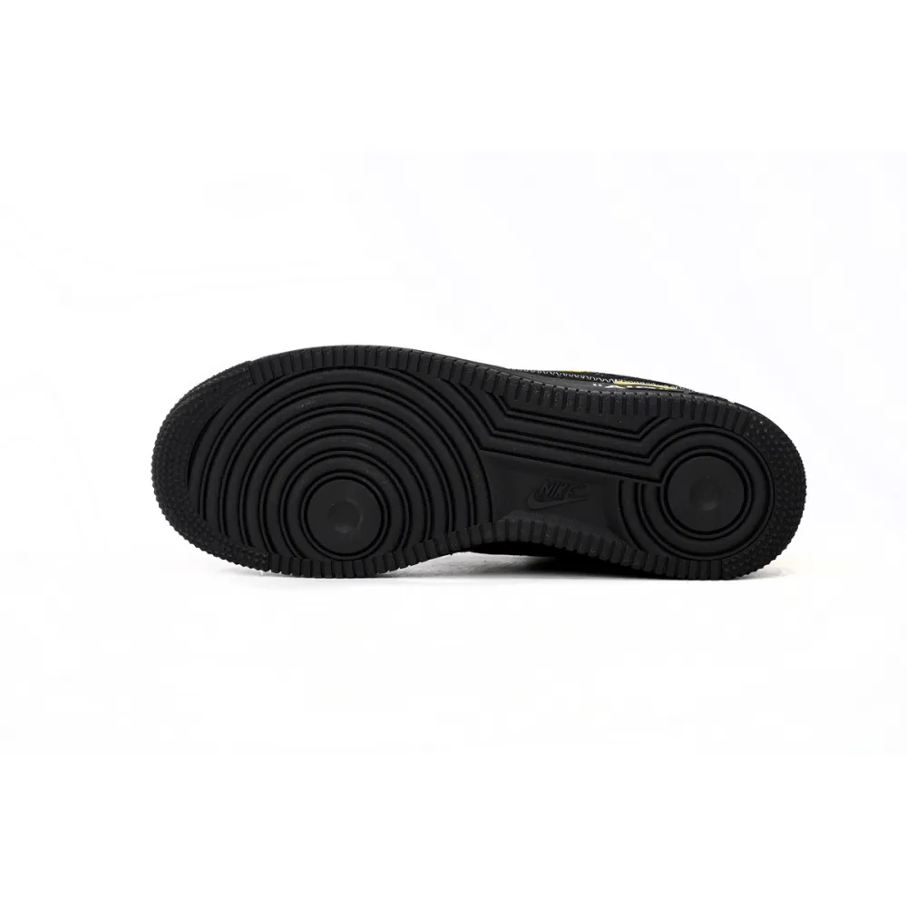 Louis Vuitton Nike Air Force 1 Low By Virgil Abloh Black Metallic Silver 1A9VCH 