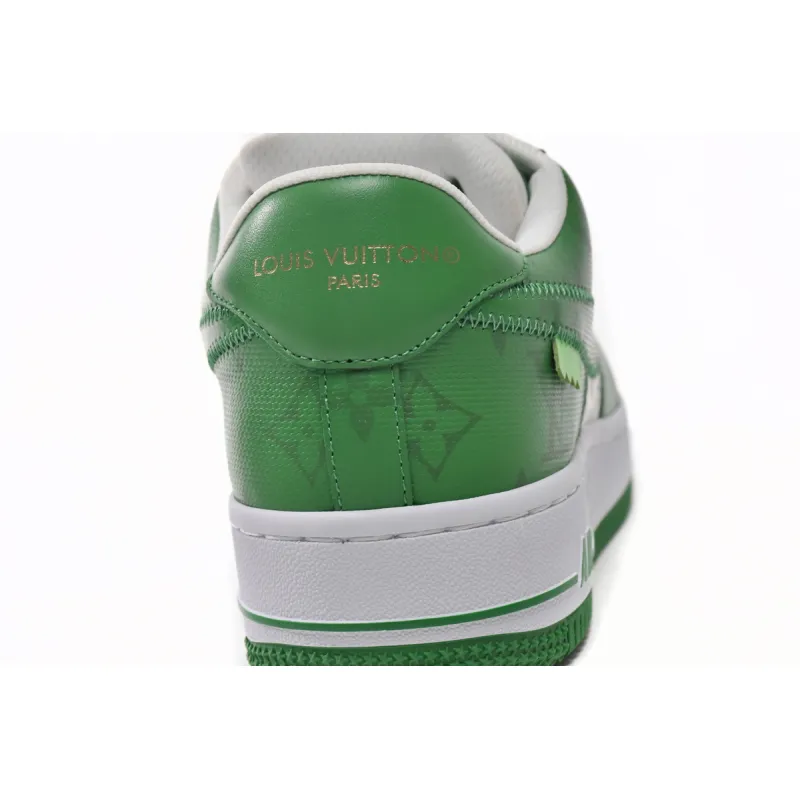 Louis Vuitton Nike Air Force 1 Low By Virgil Abloh White Green 7108-6