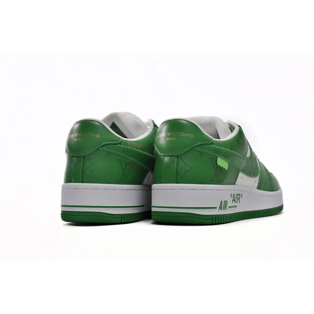 Louis Vuitton Nike Air Force 1 Low By Virgil Abloh White Green 7108-6