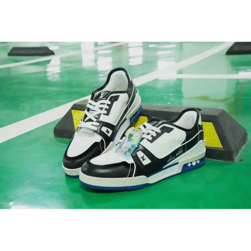 Louis Vuitton Trainer Black Blue  GO1220