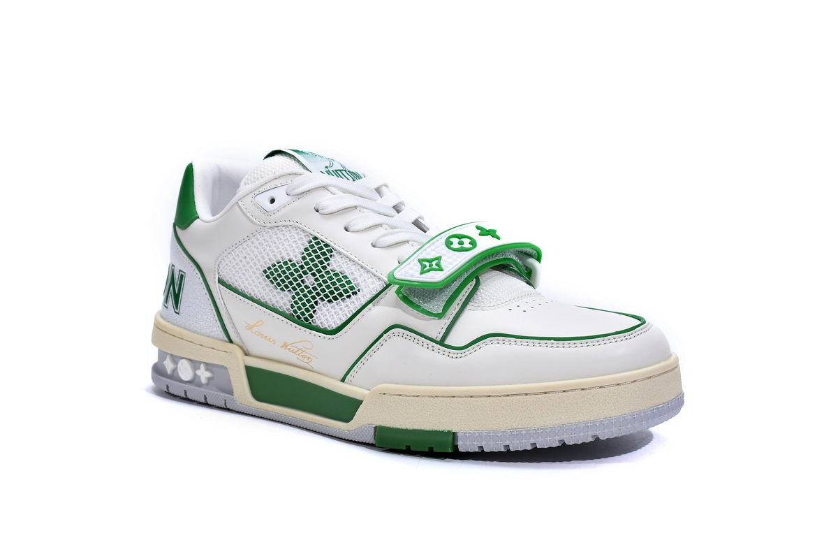 l**is V*t*n trainer green monogram denim  1a98ux