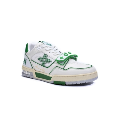Louis Vuitton Trainer Green Monogram Denim  1A98UX 02
