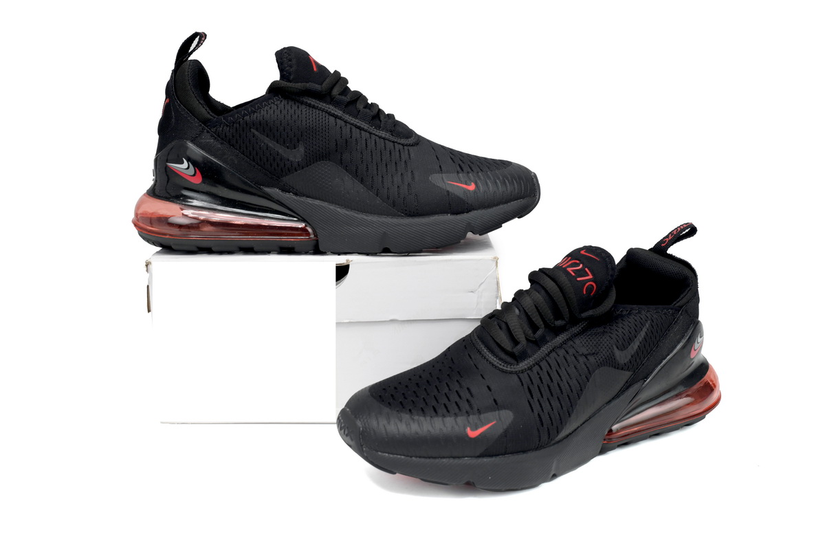 NIKE AIR MAX 270 JUNIOR Black And Red Three Hooks DX9273-001