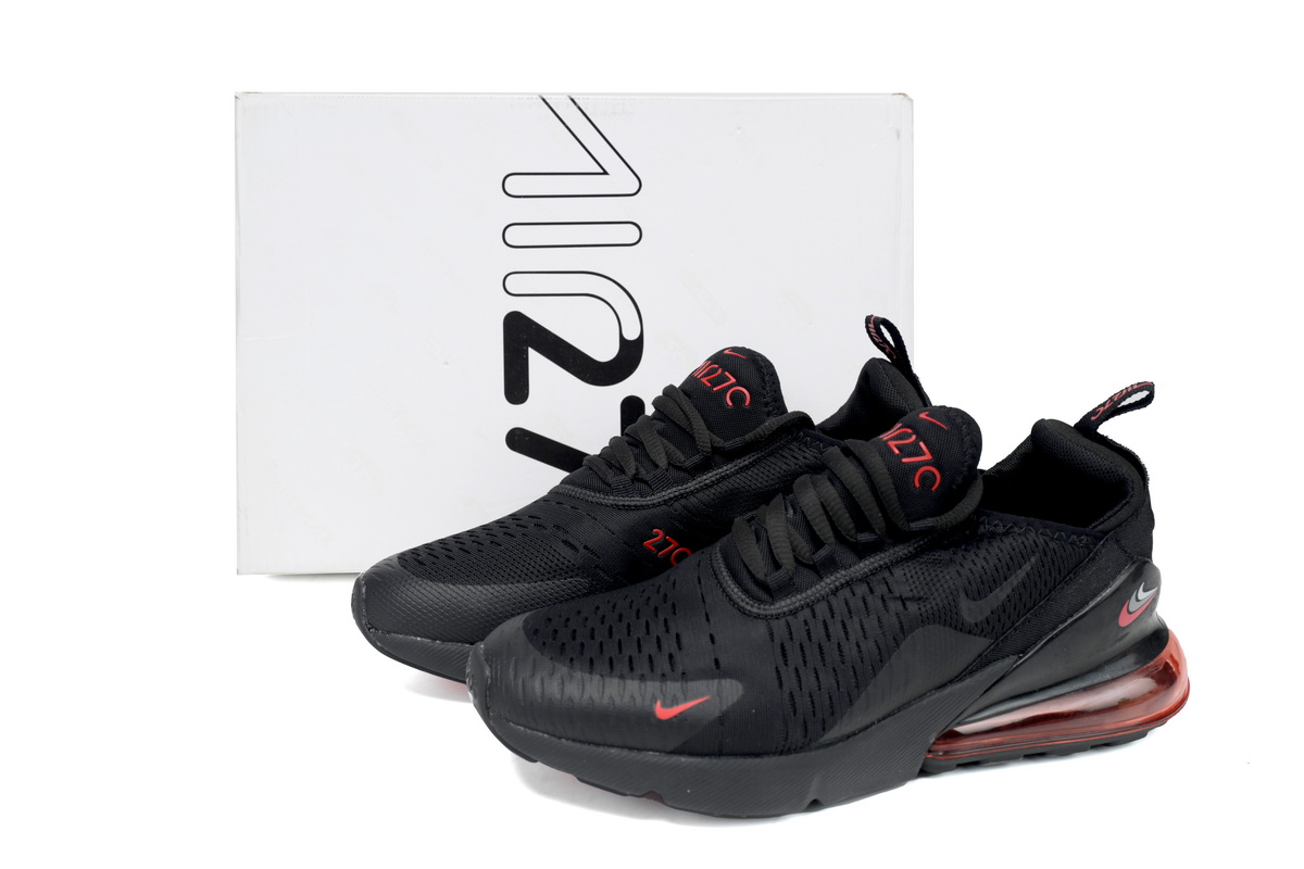 NIKE AIR MAX 270 JUNIOR Black And Red Three Hooks DX9273-001