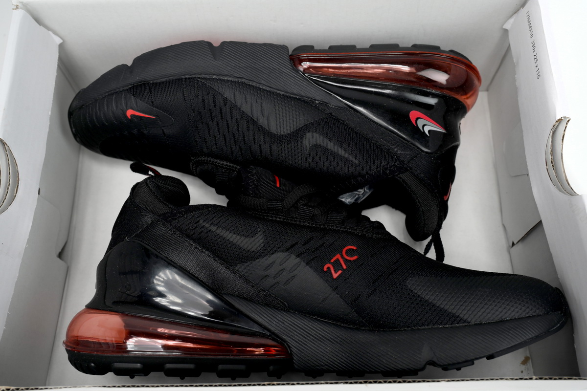 NIKE AIR MAX 270 JUNIOR Black And Red Three Hooks DX9273-001