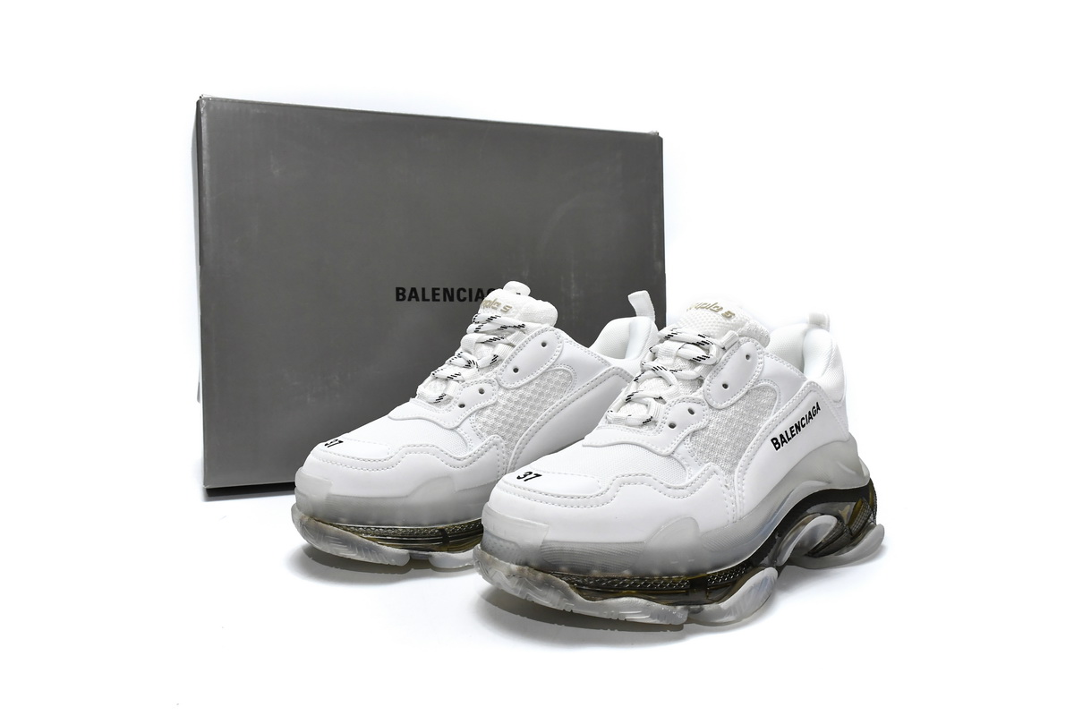  Balenciaga Triple S White Carbon Ash  544351 W0901 9001