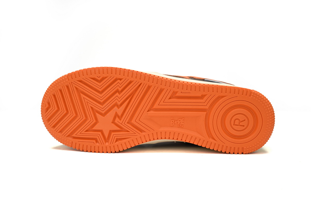 A Bathing Ape Bape Sta Low Grey Orange 1H70-291-002