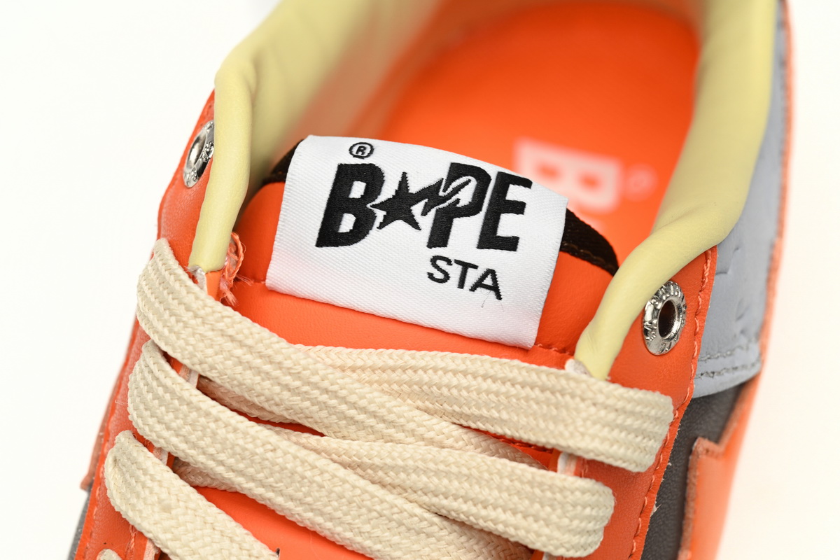 A Bathing Ape Bape Sta Low Grey Orange 1H70-291-002