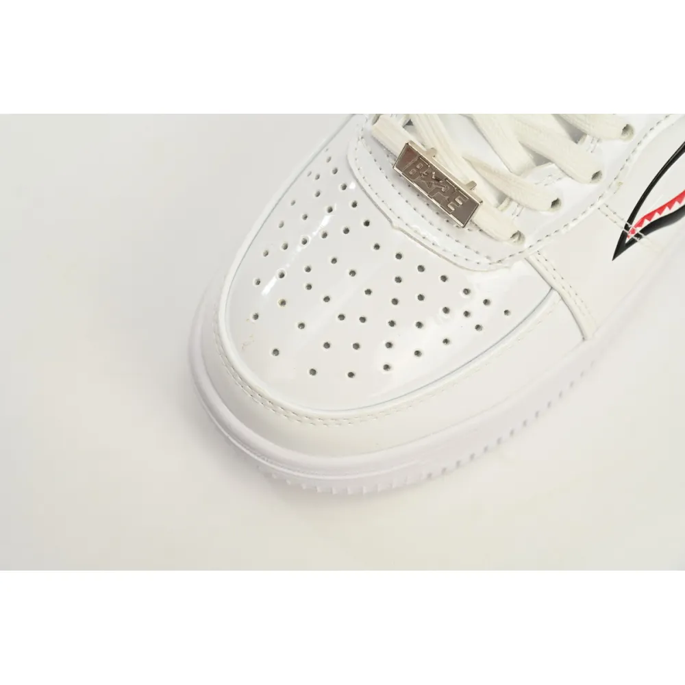 A Bathing Ape Bape Sta Low Shark White 1H30-191-012-WHT