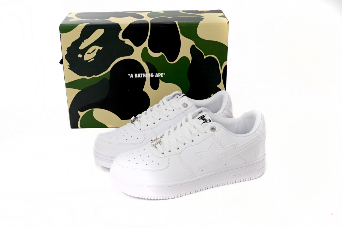A Bathing Ape Bape Sta Low Triple White 1H70-191-006