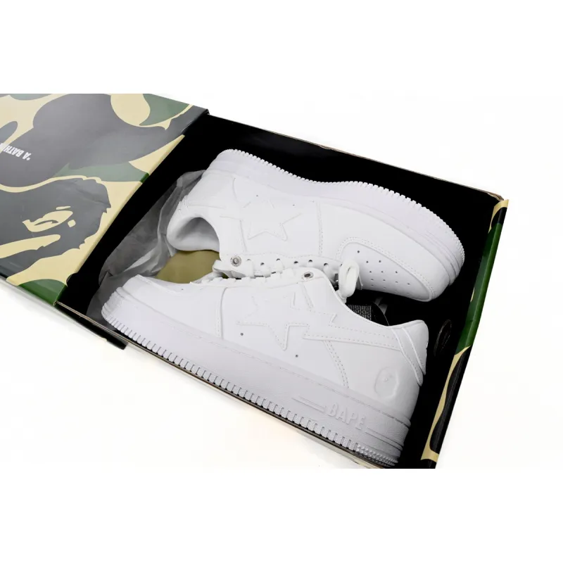 A Bathing Ape Bape Sta Low Triple White 1H70-191-006