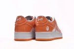A Bathing Ape Bape Sta Patent Leather Orange White 1H70-191-0012