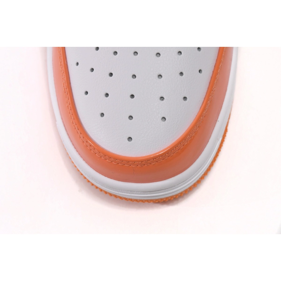 A Bathing Ape Bape Sta Patent Leather Orange White 1H70-191-001