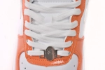 A Bathing Ape Bape Sta Patent Leather Orange White 1H70-191-0015