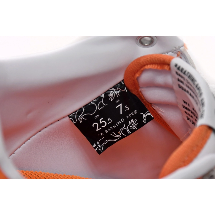 A Bathing Ape Bape Sta Patent Leather Orange White 1H70-191-001