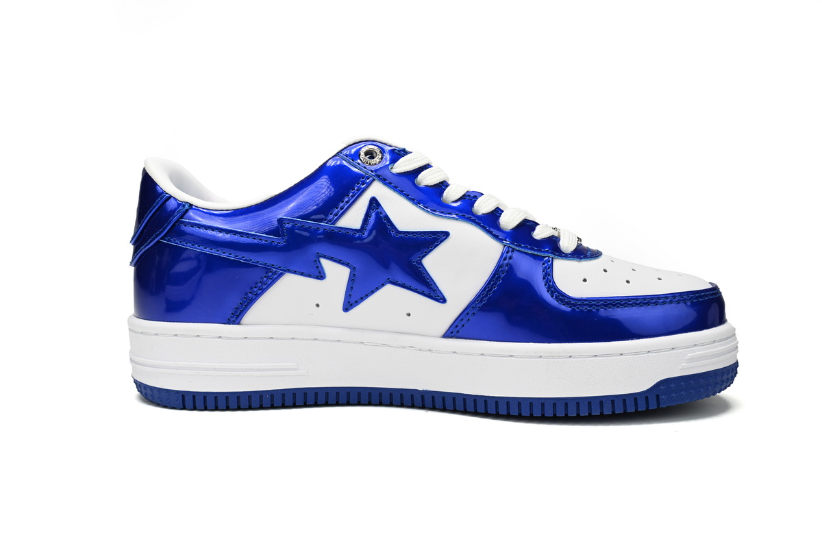 A Bathing Ape Bape Sta Patent Leather White Blue (2023) 1170-191-022